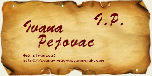 Ivana Pejovac vizit kartica